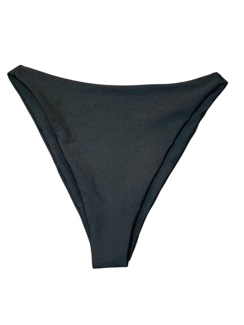 Skatie Swim Bottom M Black High Leg Cheeky Minimal Coverage Seamless Bikini Y2K